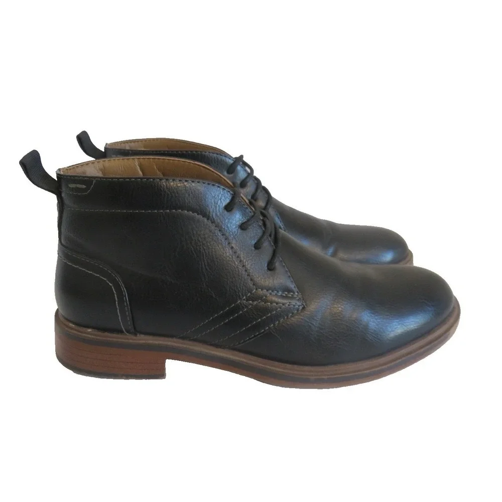 Sonoma‎ Goods For Life  Aaron Black Faux Leather Chukka Boots Size Mens 7 M